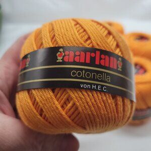 Aarlan Cotonella 100% Mercerized Cotton Crochet & Knitting Yarn 50g Skeins Orang